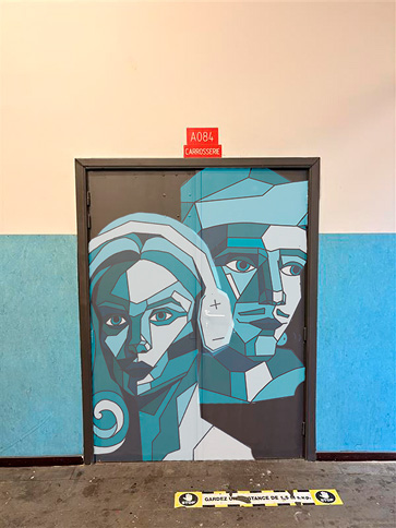Proposition de design final de la porte extérieure du local à aménager